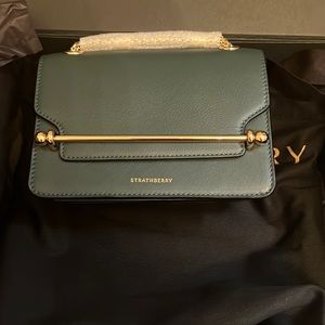 MiniEast /west Strathberry bottle green bag